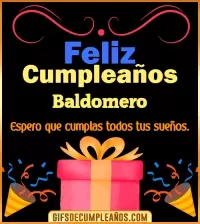 GIF Mensaje de cumpleaños Baldomero